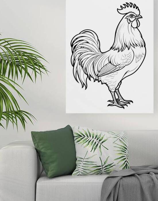 rooster chicken coloring page bird wildlife anima by Sastroredjo