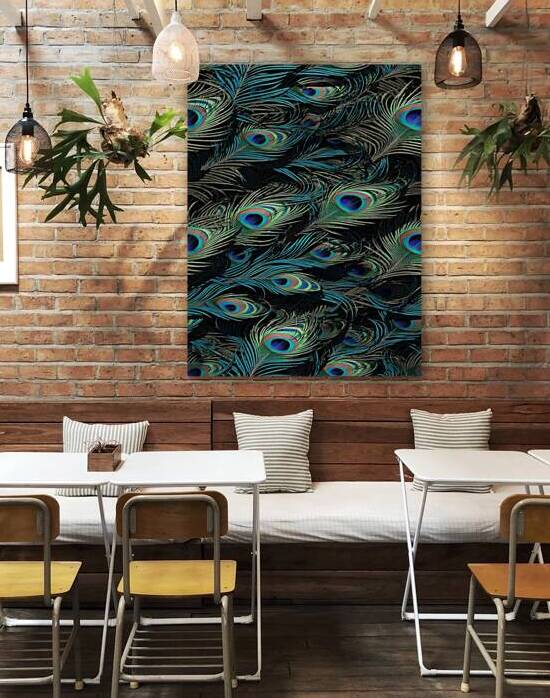 peacock feathers feathers pattern seamless patter by Sastroredjo