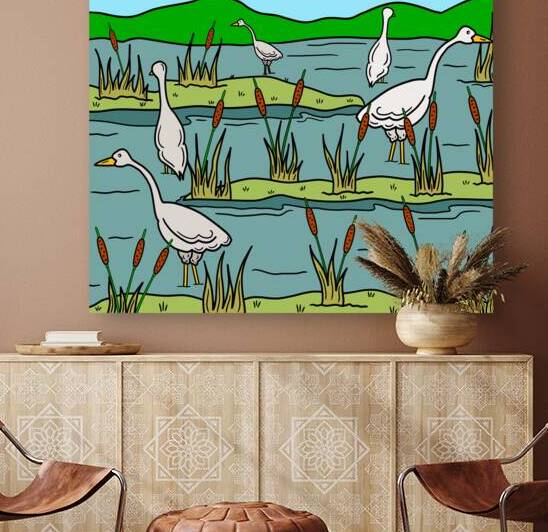 marshlands landscape birds nature reeds wetlands by Sastroredjo