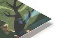 trees forest evening drawin HD Metal print