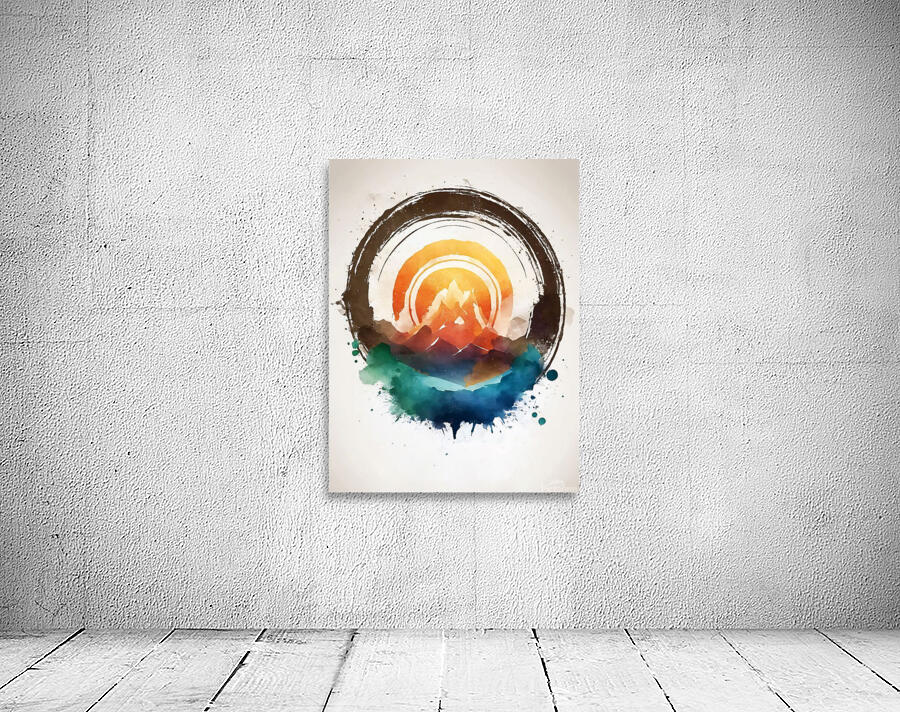 nature watercolor mountain camping outdoors fores Wall Preview