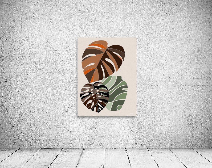 monstera leaves plants simple minimalist backgrou 1708619751.6874 Wall Preview