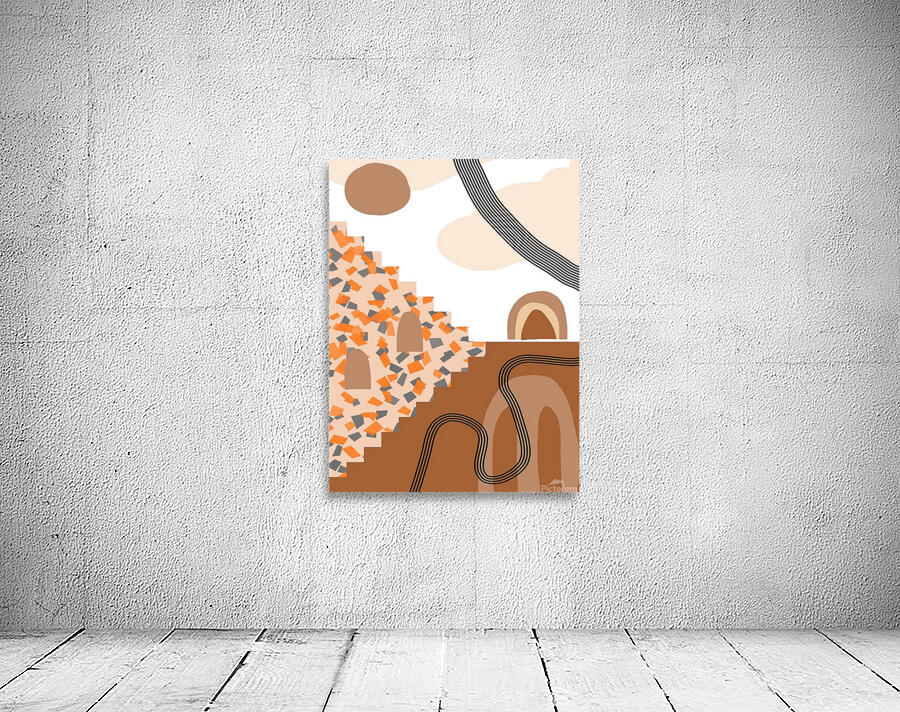 bohemian digital minimalist boho style geometric Wall Preview