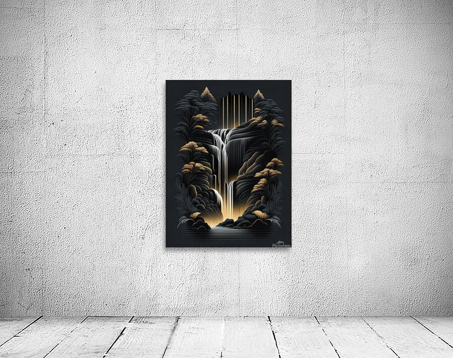 waterfall water nature springs rain drawing paint Wall Preview