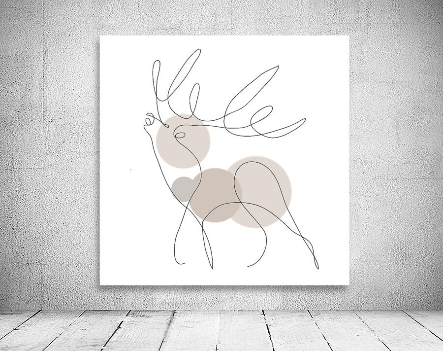 deer fallow deer boho antlers stately drawing rut Wall Preview