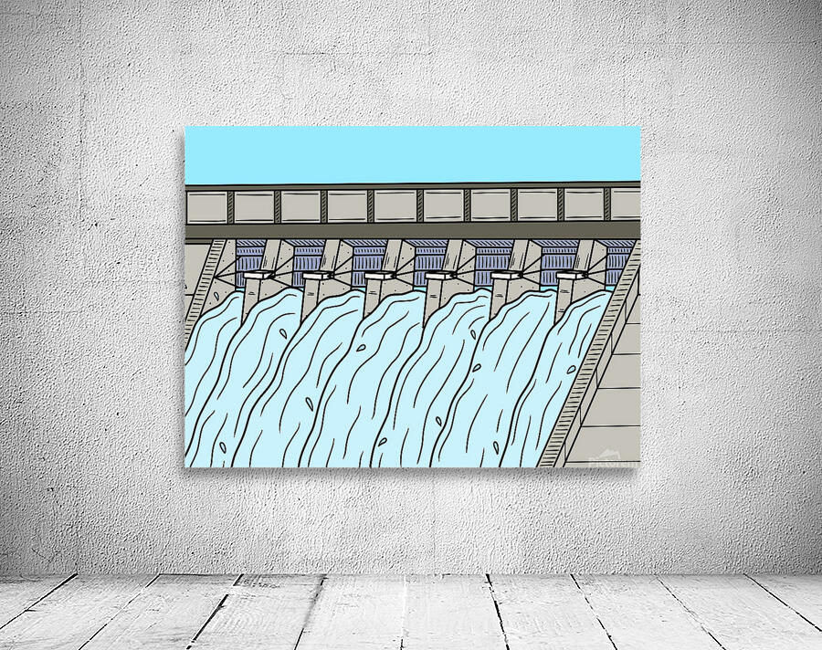 dam floodgate stop gates water supply water reser Wall Preview