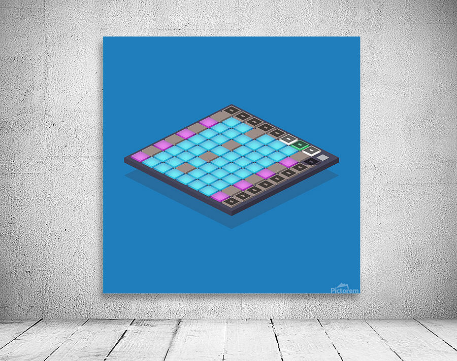 music equipment controller studio button blue key Wall Preview