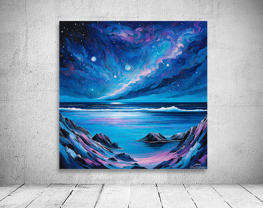 sea stars night nature ocean sky space galaxy nig Wall Preview