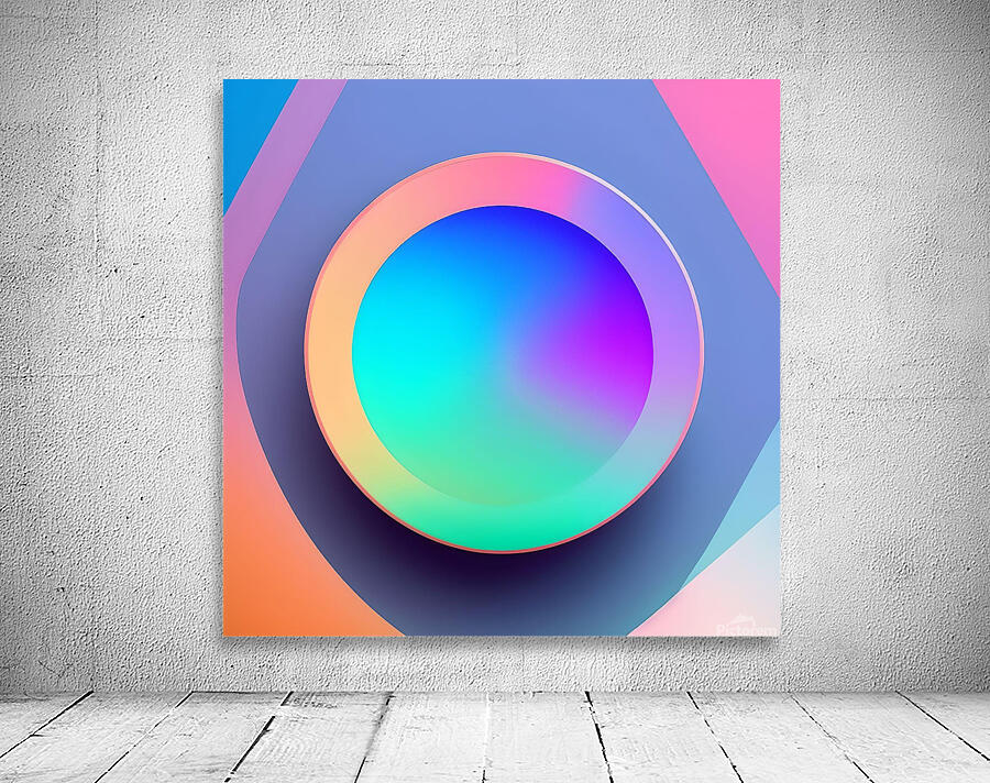circle colorful rainbow spectrum button gradient. Wall Preview