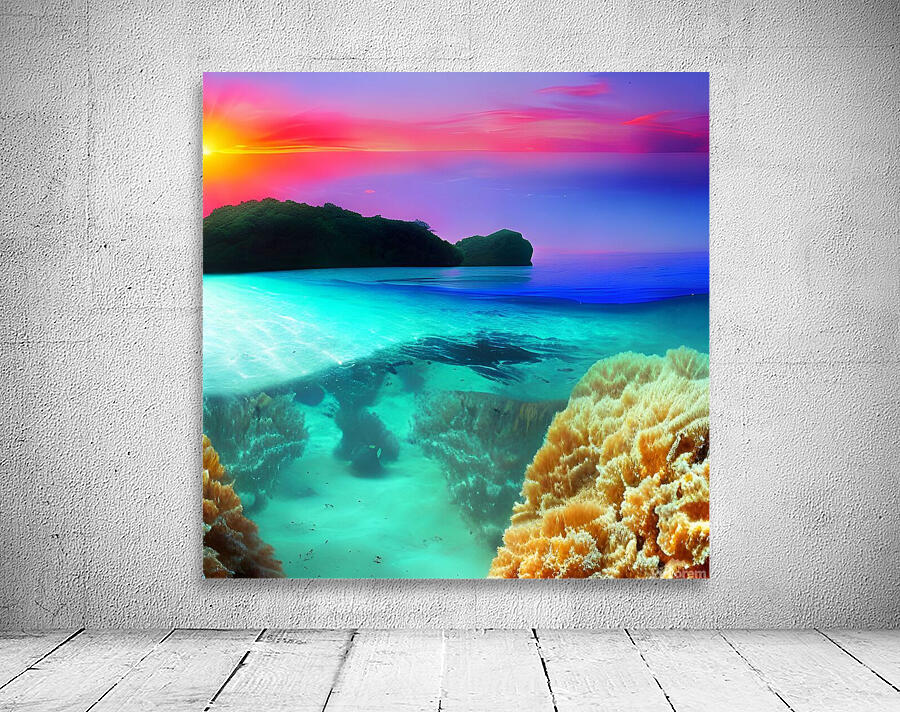 sea ocean landscape water transparent clean coral Wall Preview