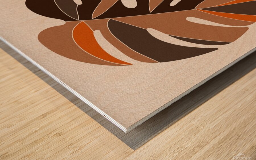 monstera leaves plants simple minimalist backgrou 1708619751.6874 Wood print