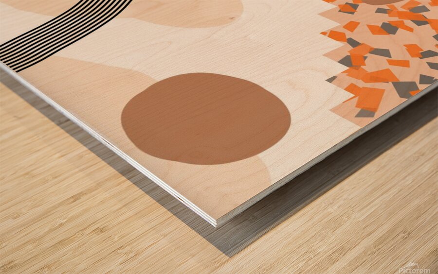 bohemian digital minimalist boho style geometric Wood print