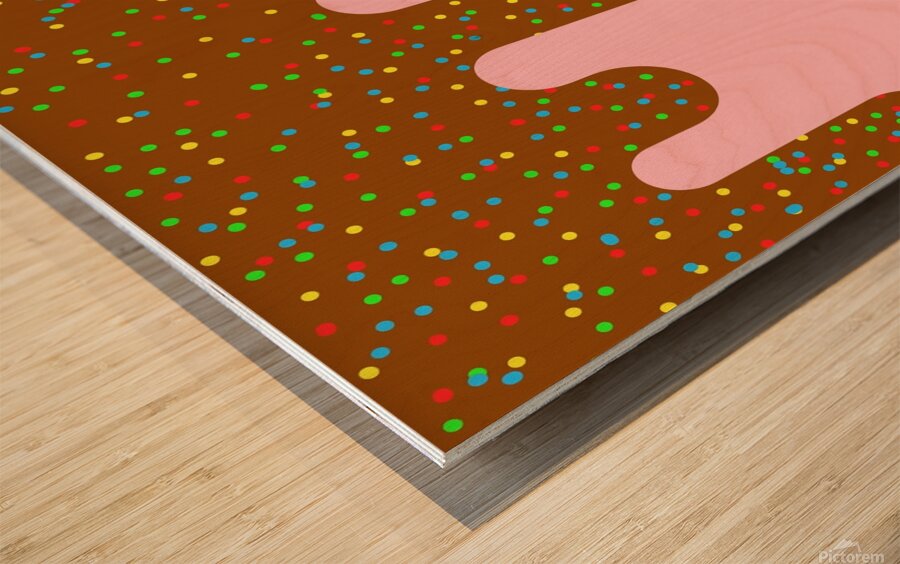 ice cream dessert food cake chocolate sprinkles s Wood print