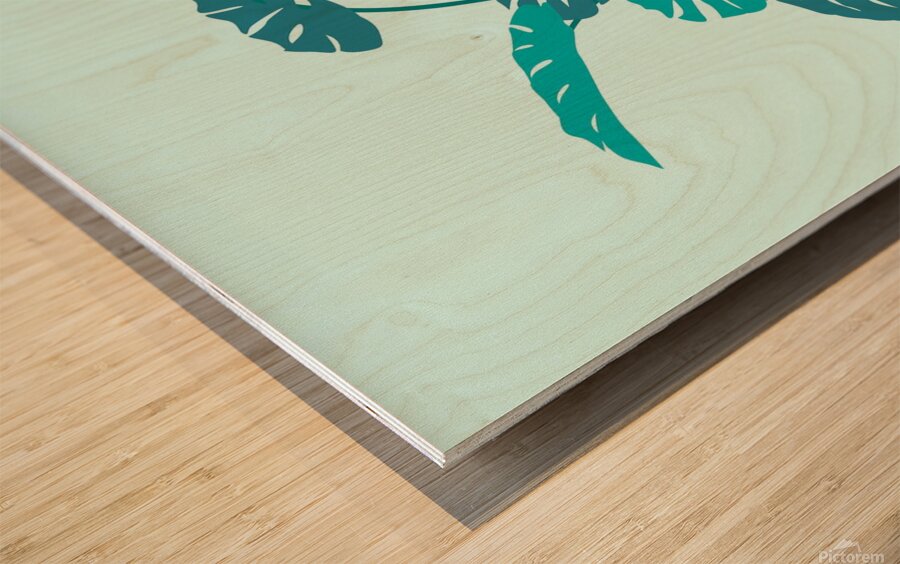 plant foliage monstera leaves nature houseplant c Wood print