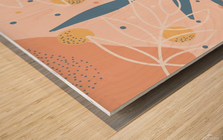 summer pattern tropical design nature green plant Wood print