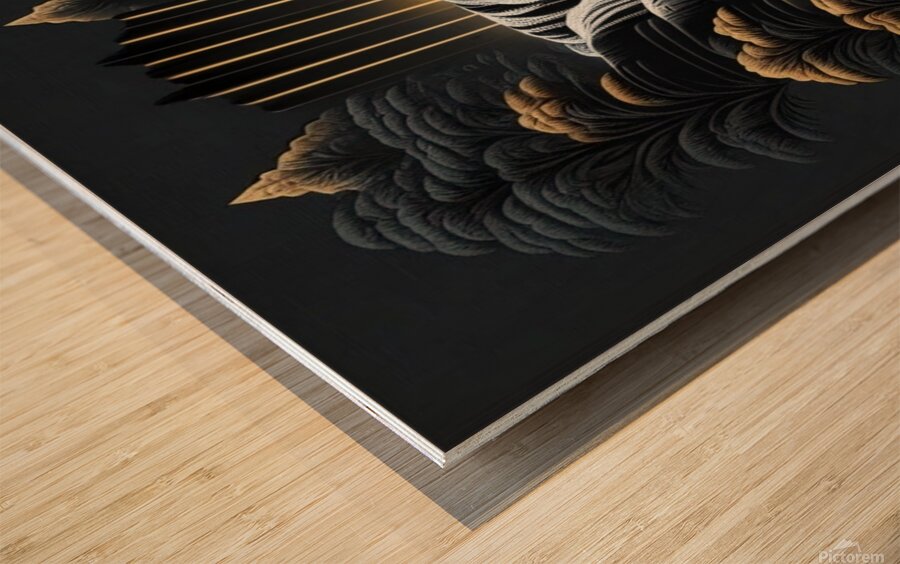 waterfall water nature springs rain drawing paint Wood print