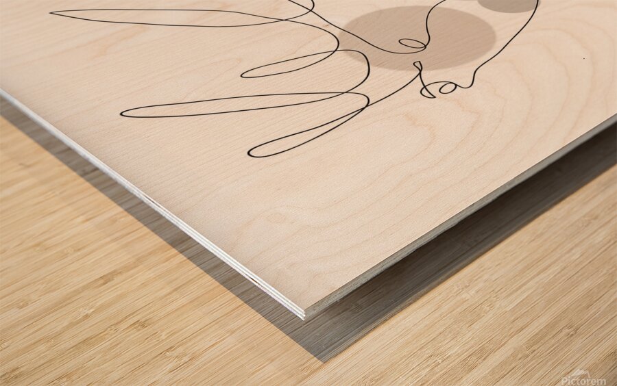 deer fallow deer boho antlers stately drawing rut Wood print