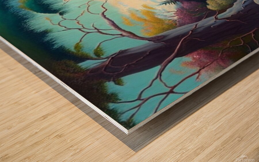 nature art painting drawing natural image colors Wood print