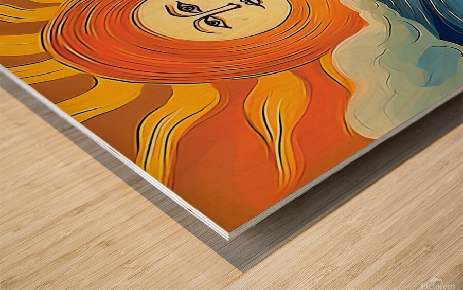 sea background water ocean design landscape blue Wood print