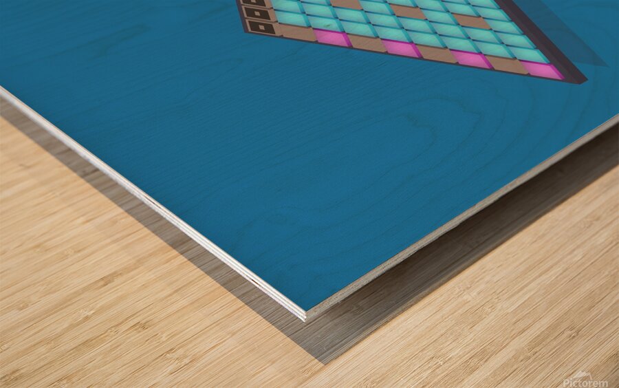 music equipment controller studio button blue key Wood print