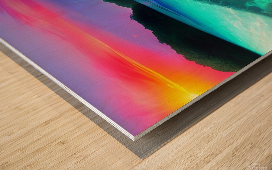 sea ocean landscape water transparent clean coral Wood print