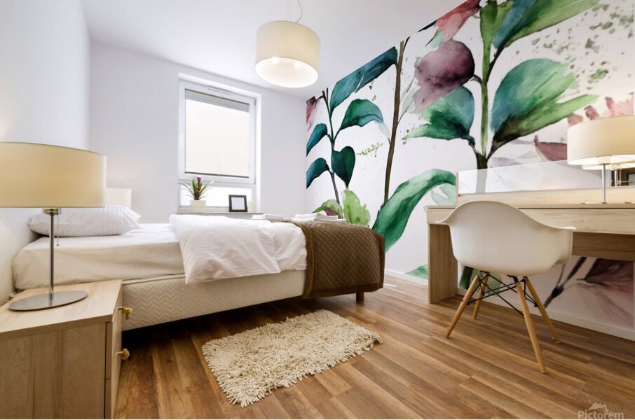 Summer collect pink roses Mural print