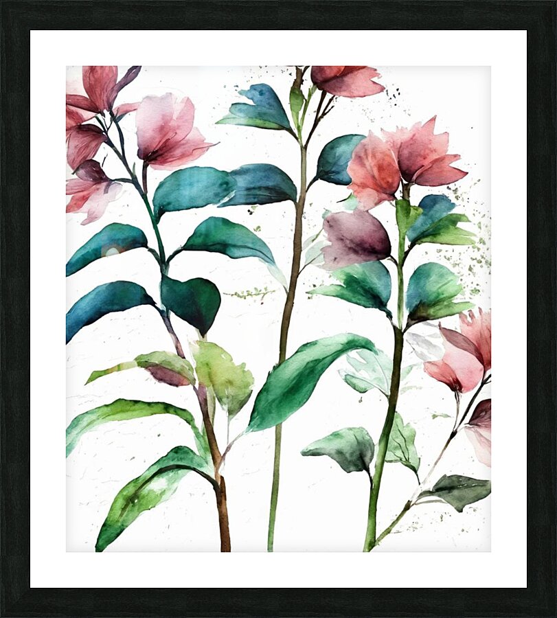 Summer collect pink roses Picture Frame print