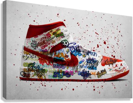 Graffiti Sneaker Canvas Print