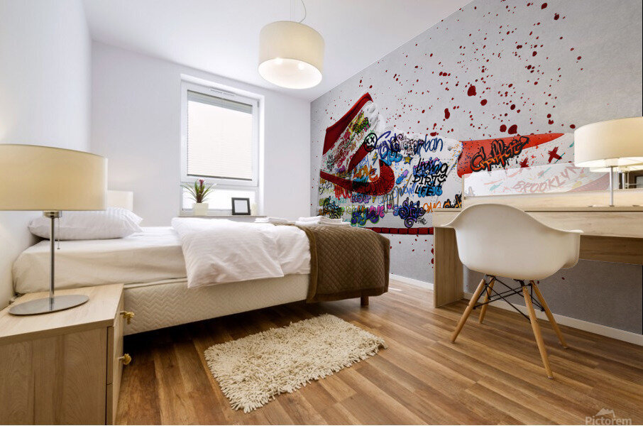 Graffiti Sneaker Mural print