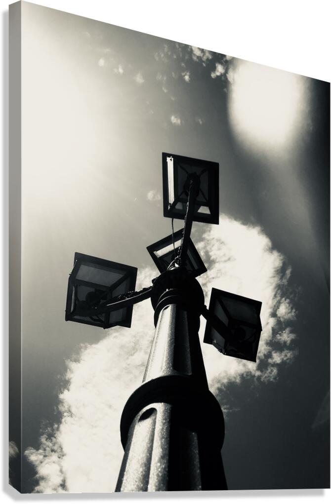 Old street lamp sky Canvas Print