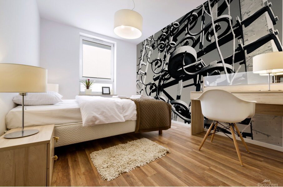 Old plows Mural print