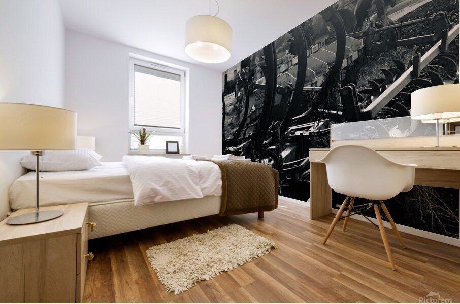 Old plows Mural print