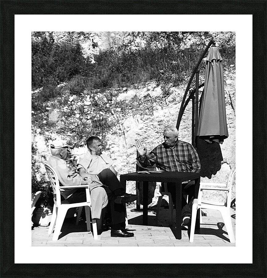 At a bar  Picture Frame print