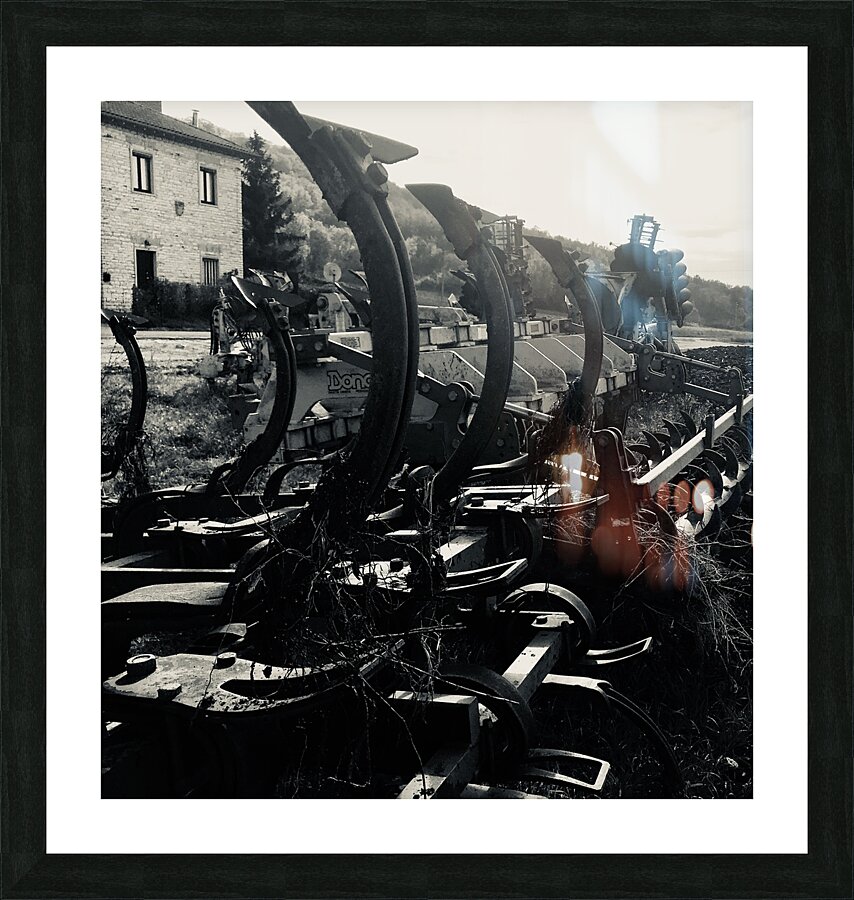 Old plows Picture Frame print