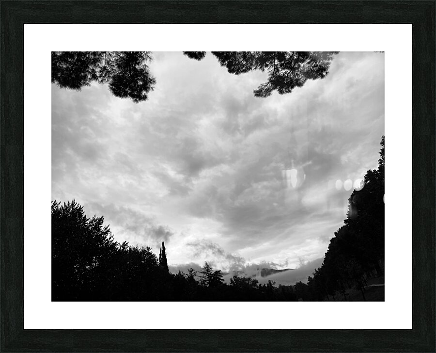 Framing dark clouds Picture Frame print