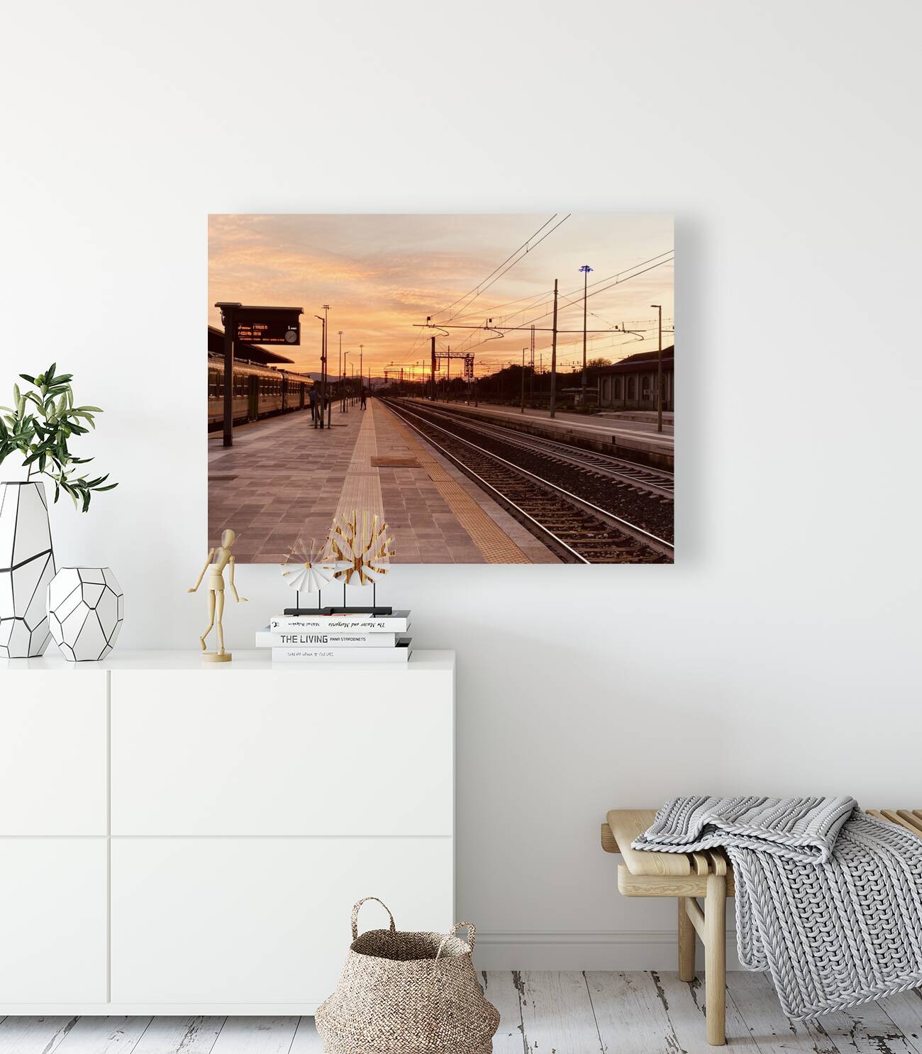 Sunset at Terni station Reproduction