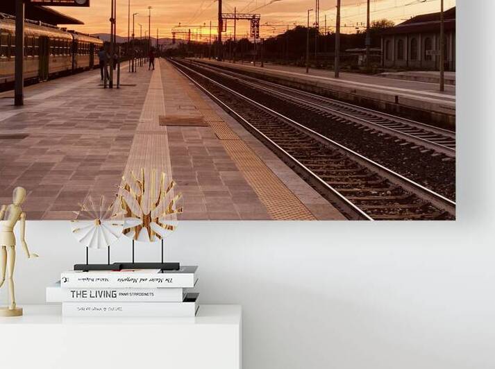 Sunset at Terni station Reproduction