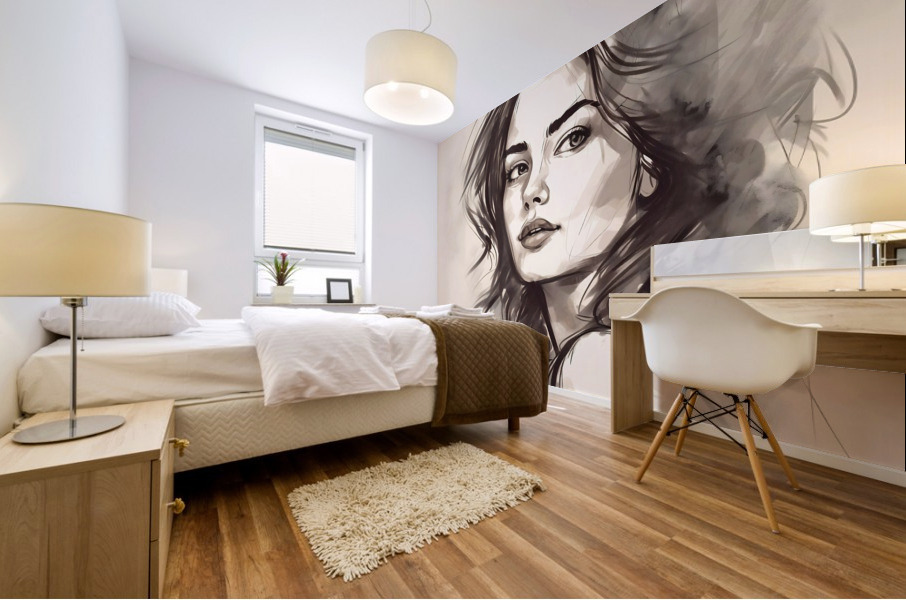 Women sketch no.12 Mural print