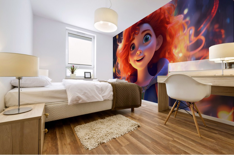 Character   digital art no.2 Mural print