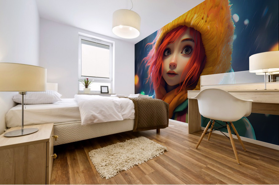 Character   digital art no.4 Mural print