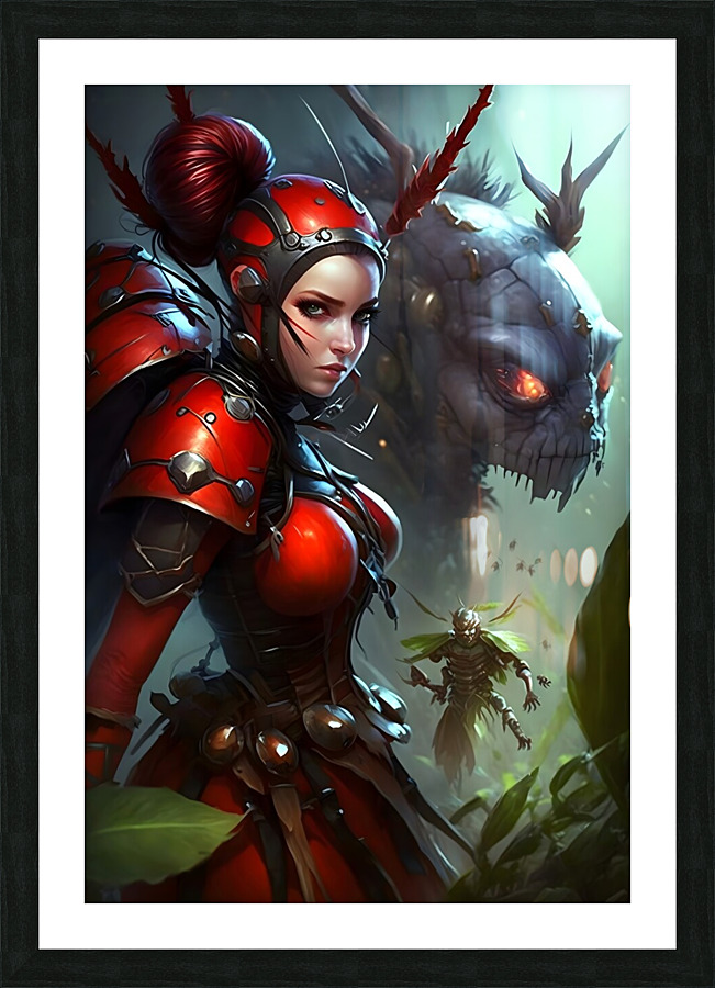 Warrior Ladybug no.8 Picture Frame print