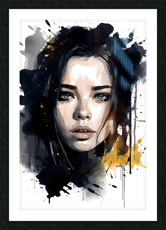 Girl watercolor no.1 Picture Frame print