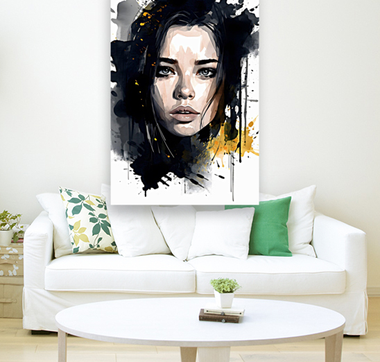 Girl watercolor no.1 Reproduction