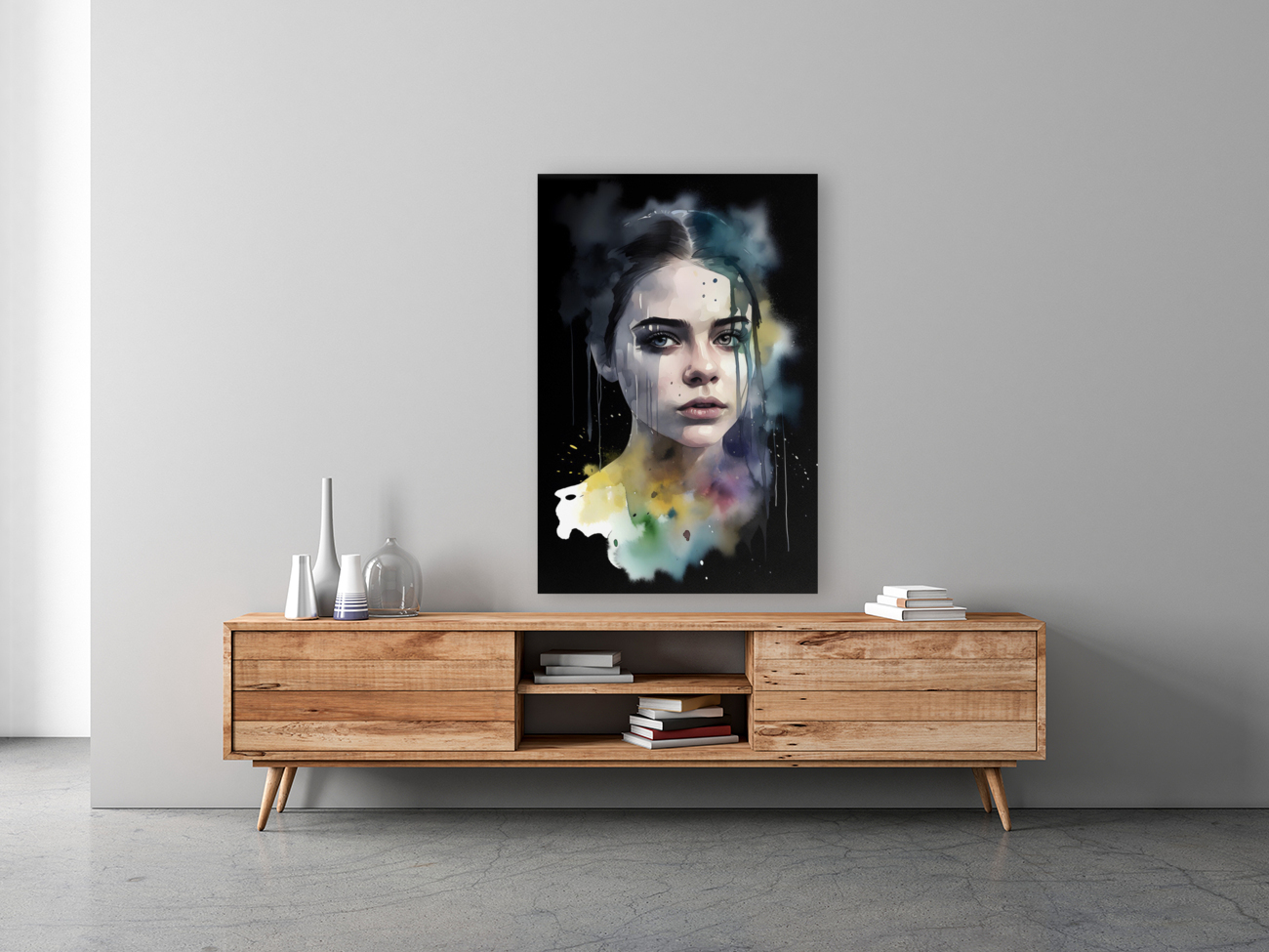 Girl watercolor no.4 Reproduction