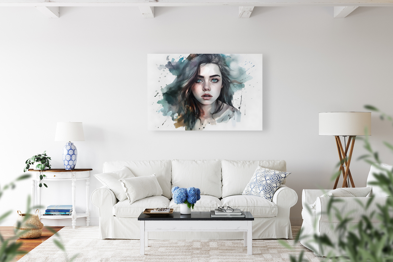 Girl watercolor no.6 Reproduction