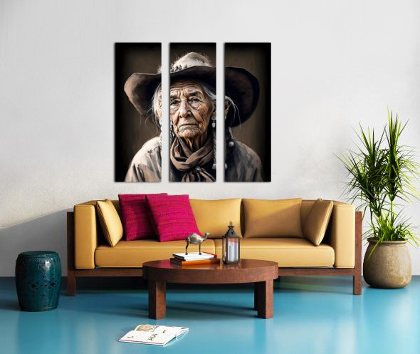 Wild West old woman no.4 by draszyr Wall Art