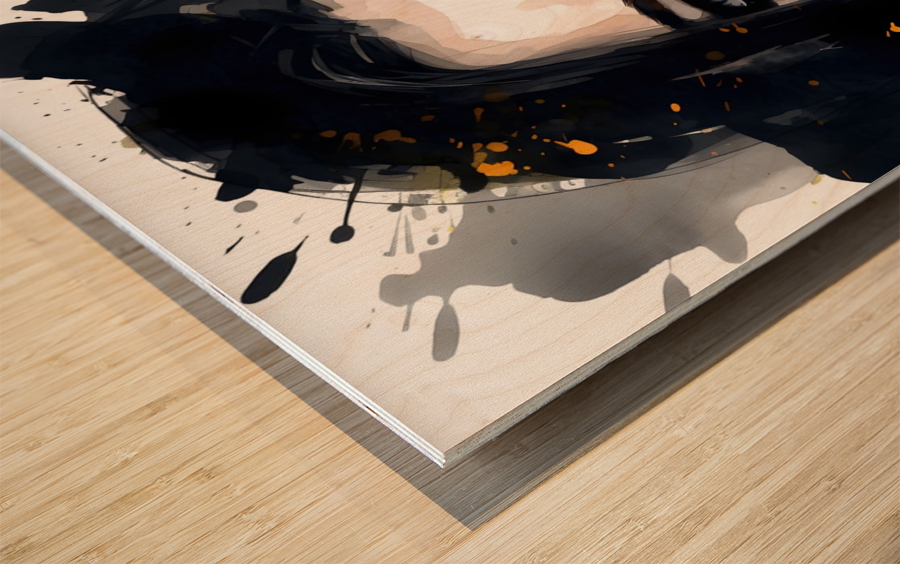 Girl watercolor no.1 Wood print