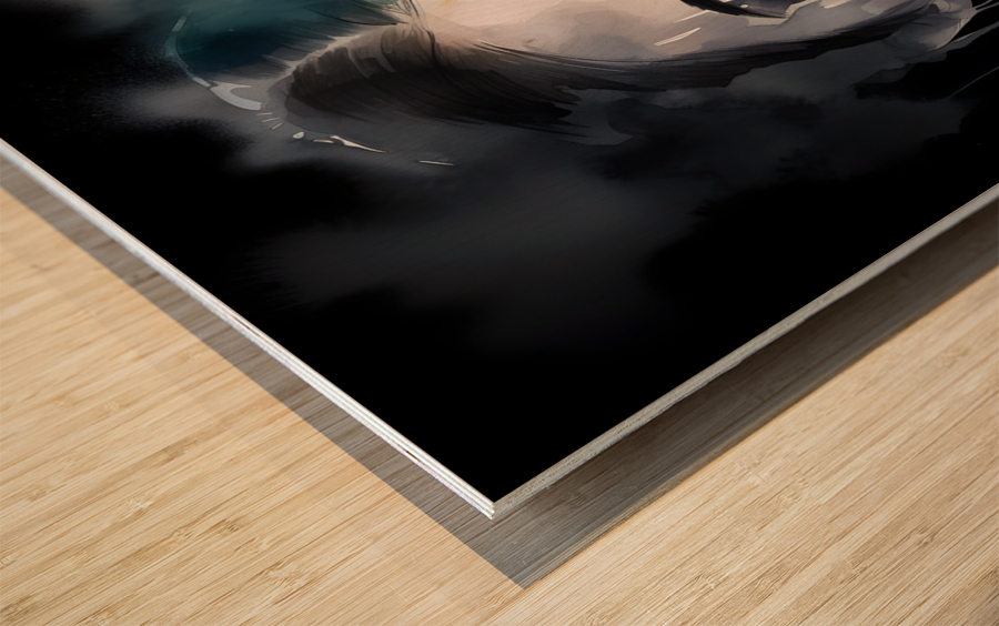 Girl watercolor no.4 Wood print