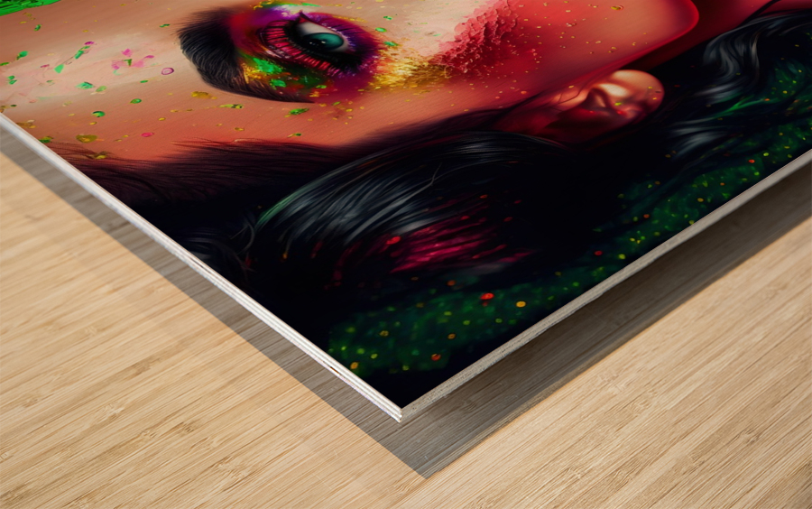 Girl pin up no.9 Wood print