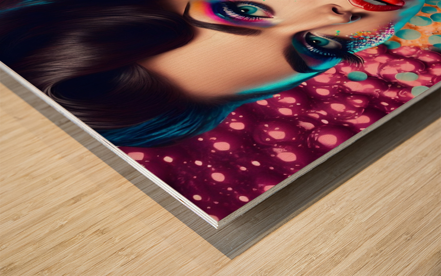 Girl pin up no.16 Wood print